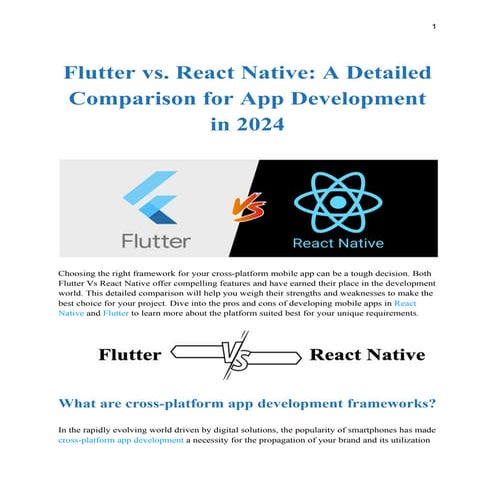 Flutter vs. React Native: A Detailed Comparison for App Development in ...