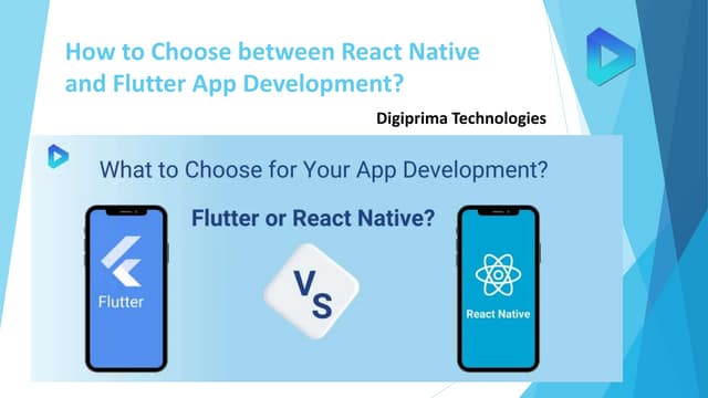 how to choose between react native and flutter app development? | PPT