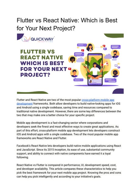 Flutter vs React Native | PPT