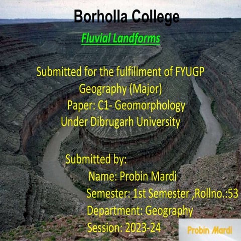 fluvial_landforms.pptx, Geomorphology, Geography