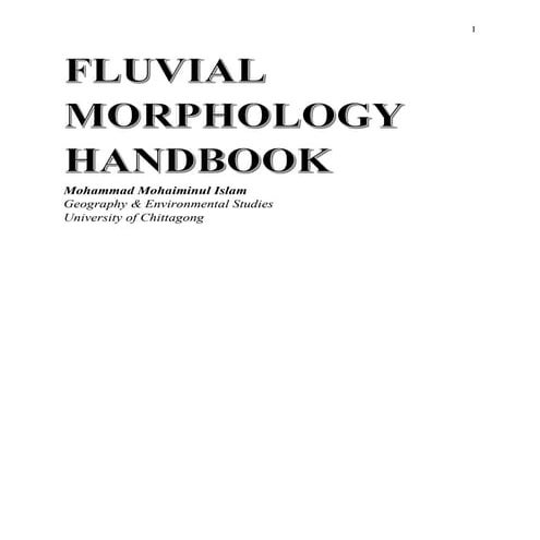 Fluvial Morphology Handbook