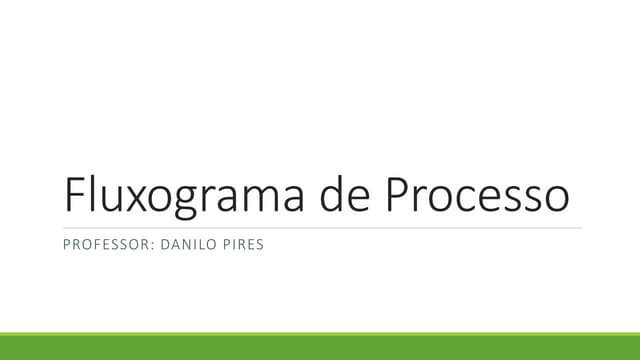 Fluxograma de processo  Professor D...