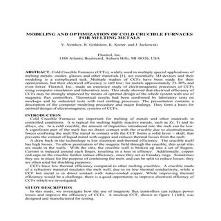 Modeling and Optimization of Cold C...