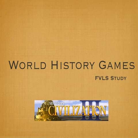 Games in the history classroom HTAV 2018 | PPTX