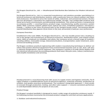 Nante Weatherproof Distribution Box — A Step-by-Step Installer’s ...
