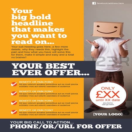 Flyer productoffer-mrhappy-yellow