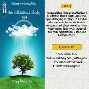 Tata Institute of Social Sciences - Master of Public Health 2016-18