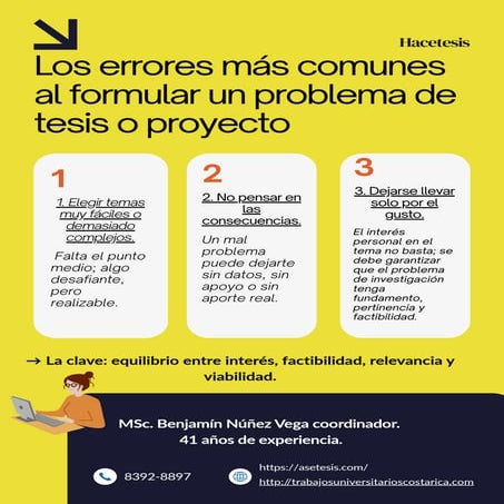 Errores en el problema de investigación (Hace Tesis)