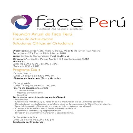 Curso Actualización de soluciones Clínicas en Ortodoncia