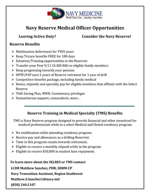 Flyer for selres medical officers (1) | PDF