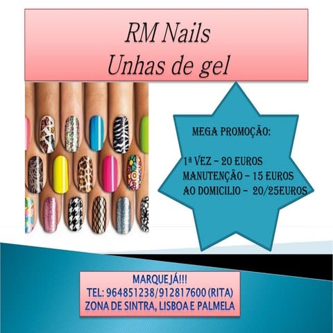 Flyers das unhas de gel