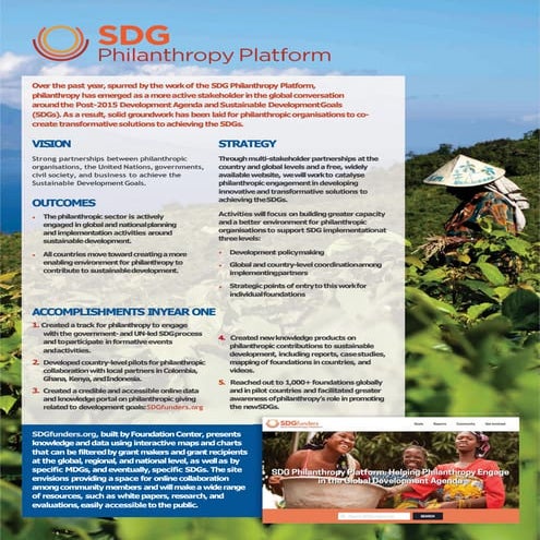 SDG-Philanthropy Platform