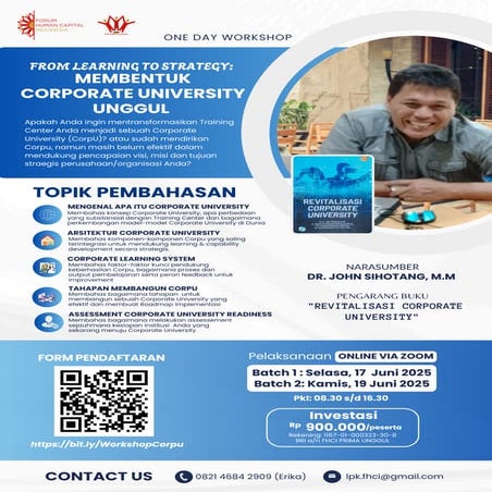 From Learning to Strategy  MEMBENTUK CORPORATE UNIVERSITY  UNGGUL