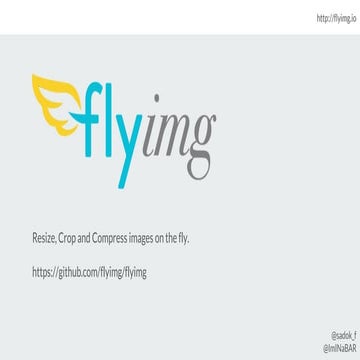 Flyimg: Resize, Crop and Compress images on the fly.