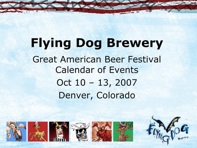 Flying Dog Brewery GABFSchedule