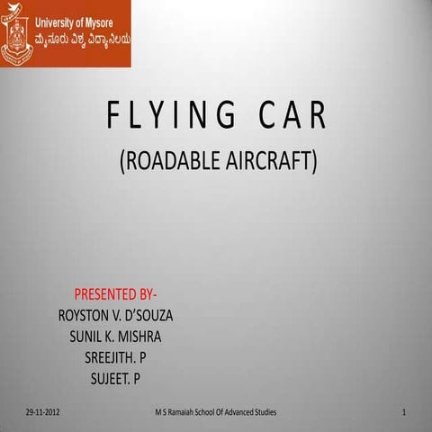 Flying car ppt.