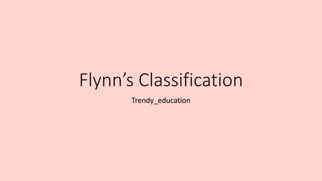 Flynn's classification computer networks