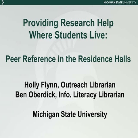 Providing Research Help Where Students Live (2014)