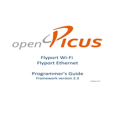 Flyport WiFi ETHERNET Programmer's guide 2.3 release 1.0