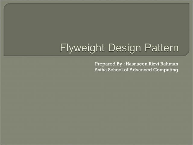 Flyweight pattern