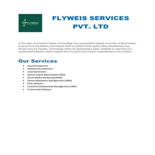 Flyweis Technology