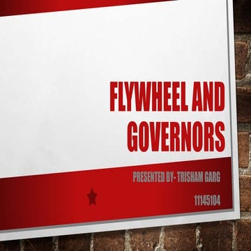 Flywheel and governors