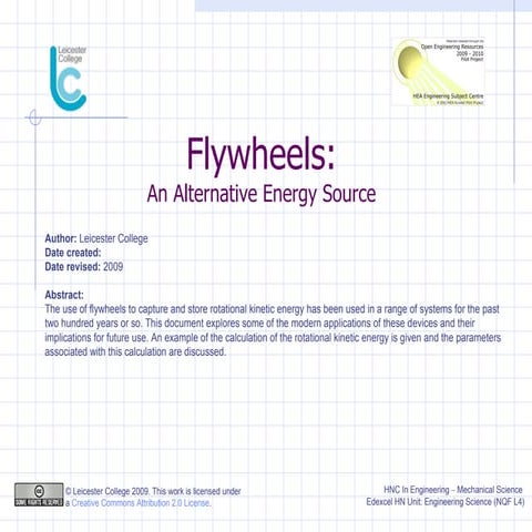 Flywheels- An Alternative Energy Storage Method