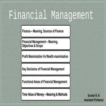 Introduction to Finance and Financial Management