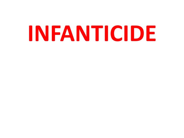 Infanticide | PPTX