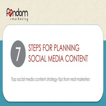 Planning Social Media Content