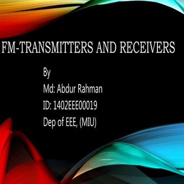 Fm transmitters and receivers