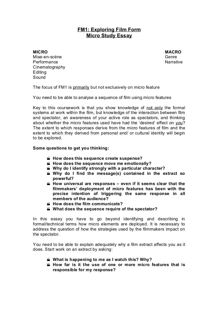 film study essay