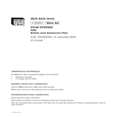 Fm2 question paper_january_2009