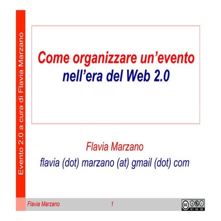 Come organizzare un evento nell'era del Web 2.0