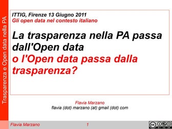 Trasparenza e Open Data