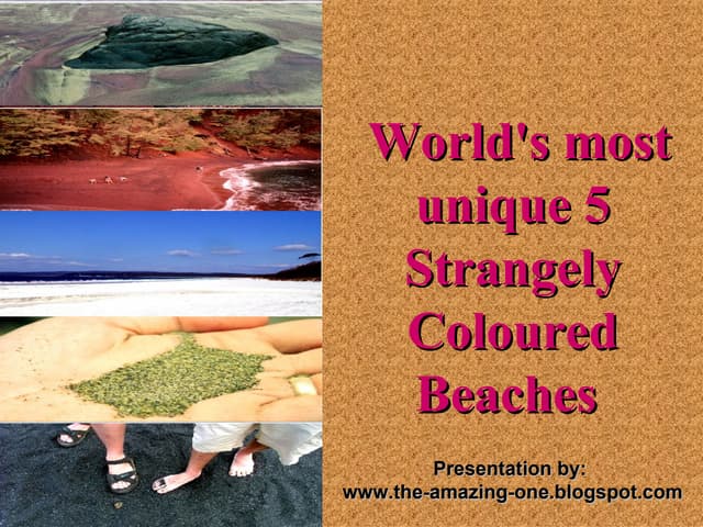 World's Most Unique Coloured Beaches