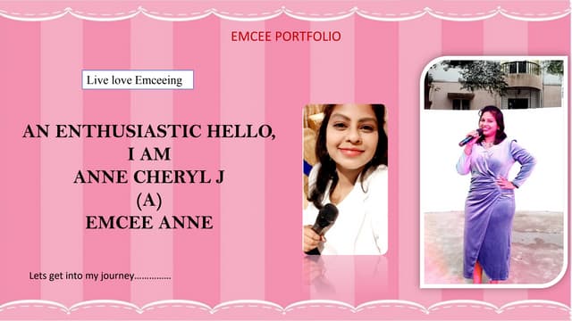 Female Emcee Anne Cheryl from Chennai for Birthday and Corporate Event