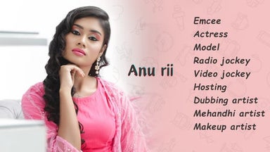 Female Emcee Anu Rii from Chennai for Birthday and Corporate Events