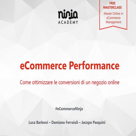 eCommerce Performance - Webinar gratuito