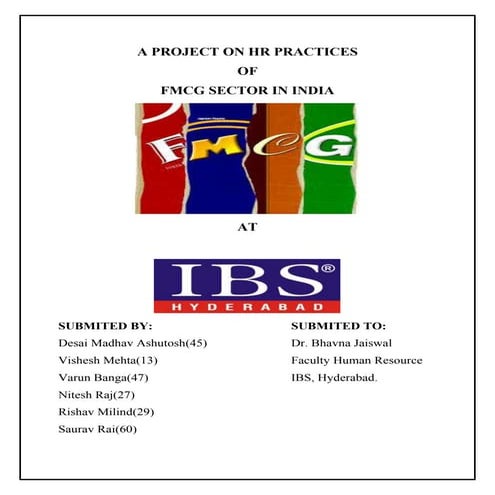 HR practice at FMCG in sector India.