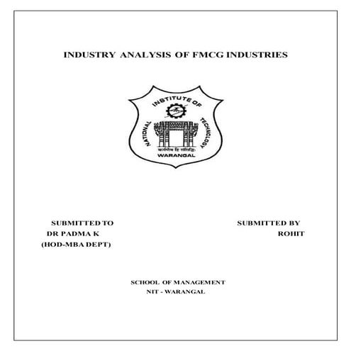 Fmcg industry analysis of fmcg industries