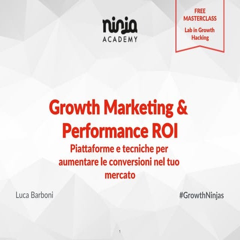 Growth Marketing & Performance ROI - Webinar gratuito