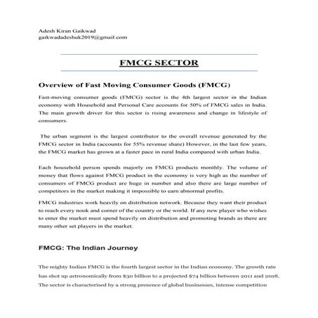 FMCG sector.docx