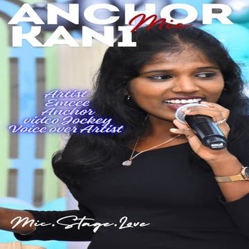 Female Emcee Kani | Professional Anchor from Chennai for Corporate, Family & ...
