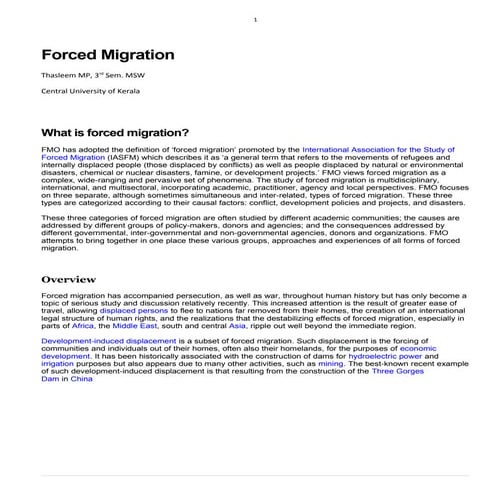 forced migration