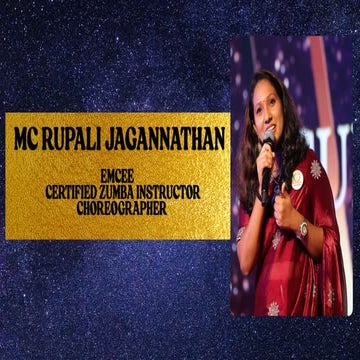 Female Emcee Rupali Jagannathan Profile Managed by Chennai Event Emcees ...