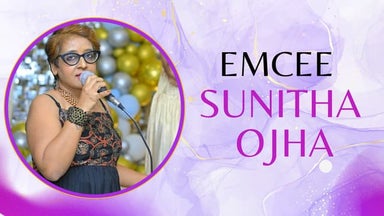 Female Emcee Sunitha Ojha from Chennai for Birthday and Corporate Events