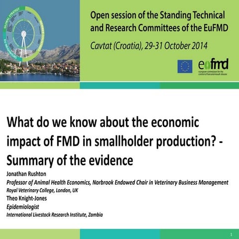 What do we know about the economic impact of foot and mouth disease in smallh...