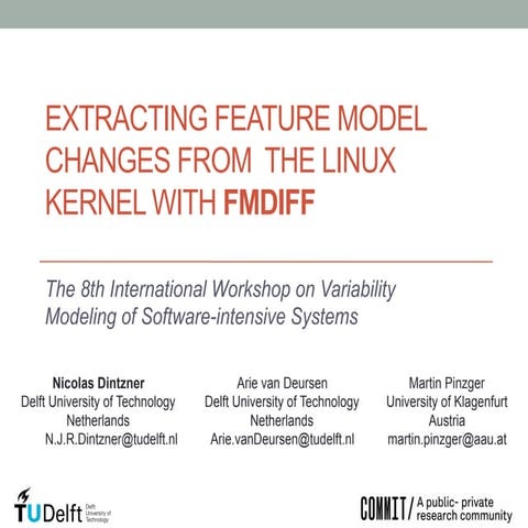 Extracting Linux kernel feature model changes with FMDiff 