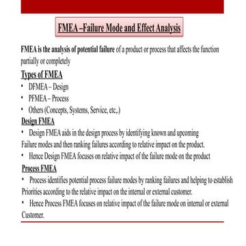 Failure mode effective analysis presentation